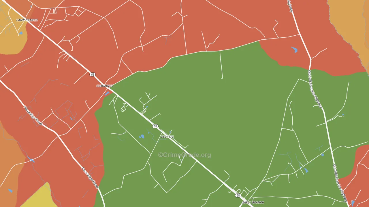 Fechtig, SC Map of Assault Rates