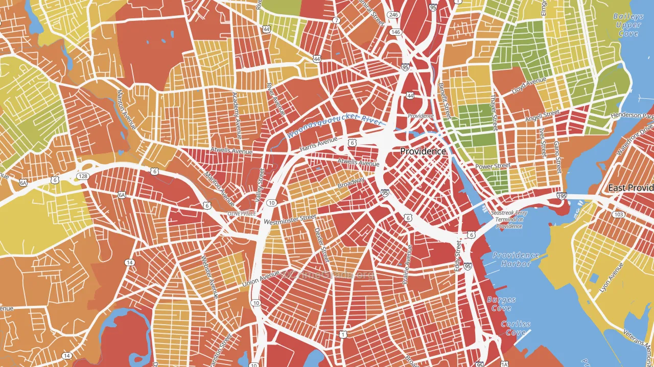Federal Hill, Providence, RI Map of Assault Rates