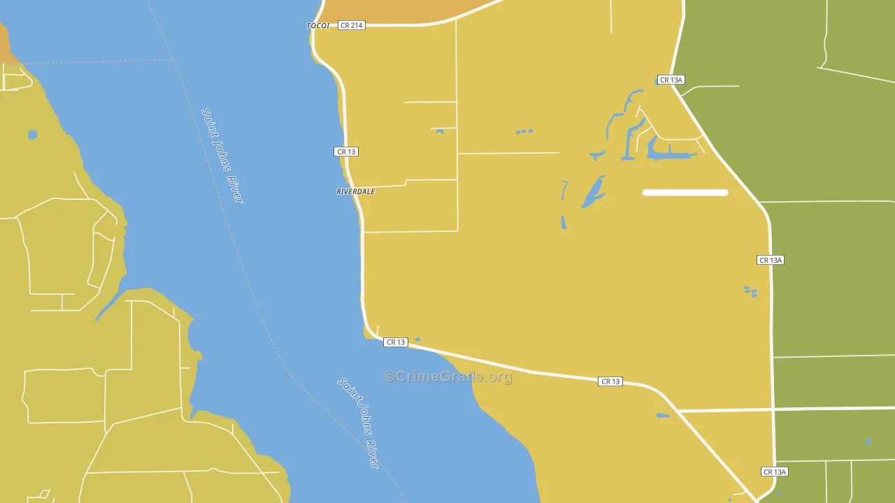 Federal Point, FL Map of Assault Rates