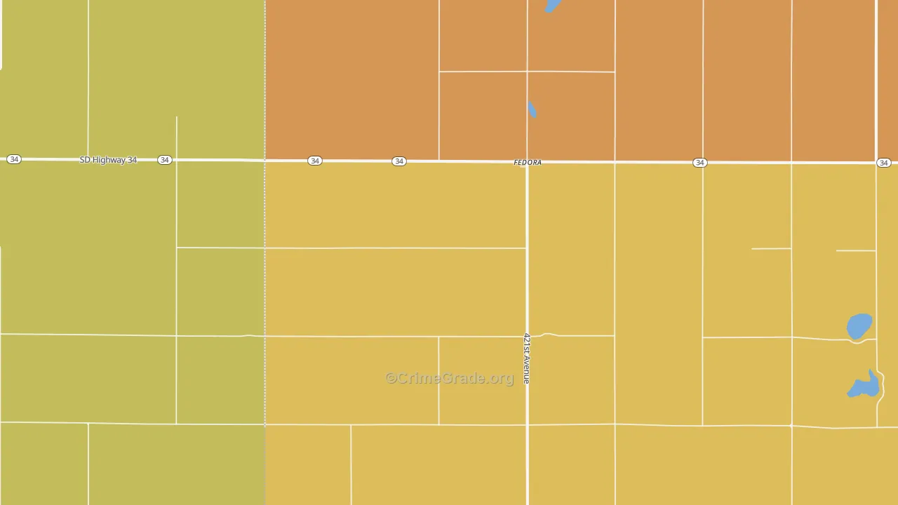 Fedora, SD Map of Assault Rates