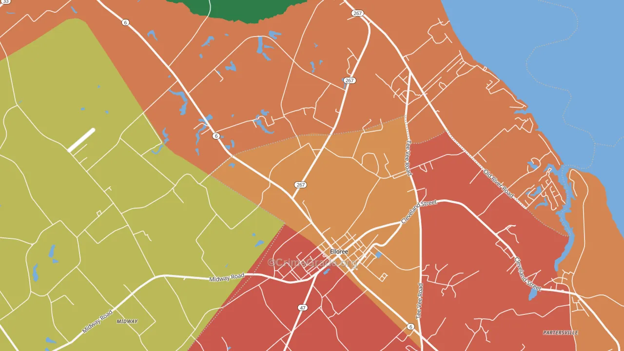 Felderville, SC Map of Assault Rates