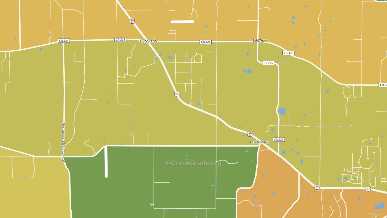 Fellowship, FL Map of Assault Rates