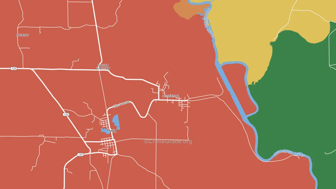 Felsenthal, AR Map of Assault Rates