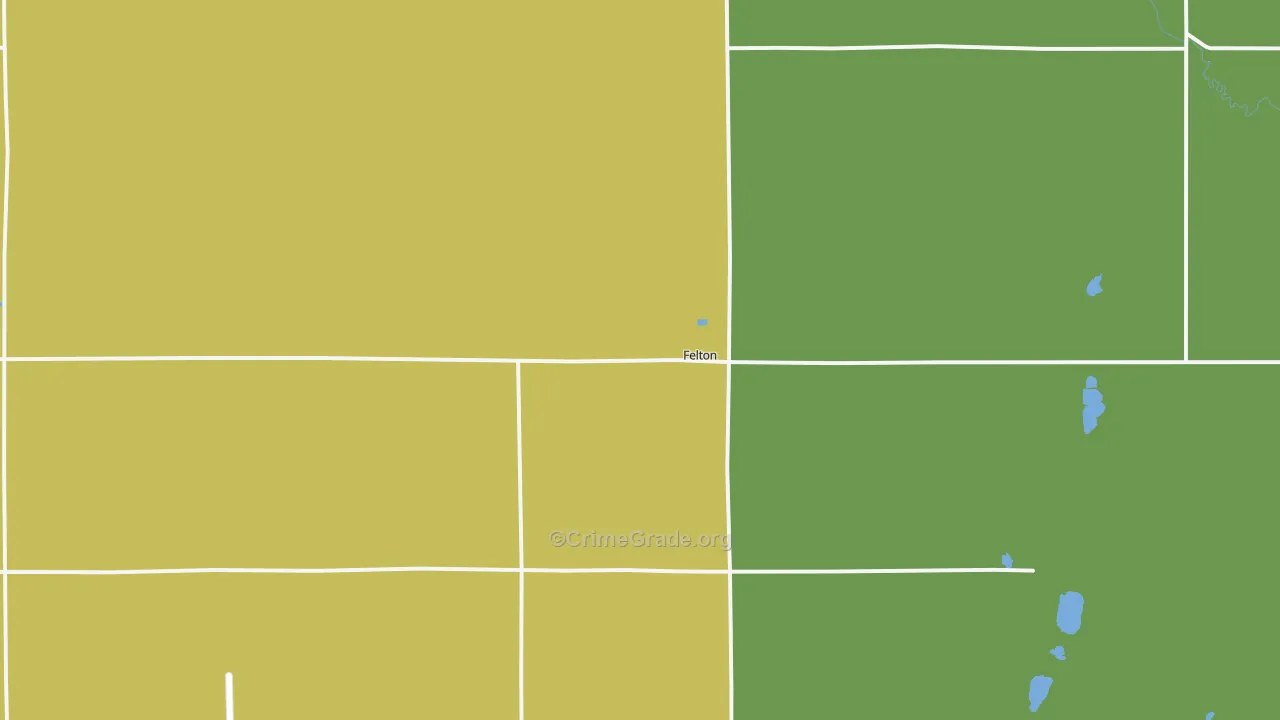 Felton, MN Map of Assault Rates