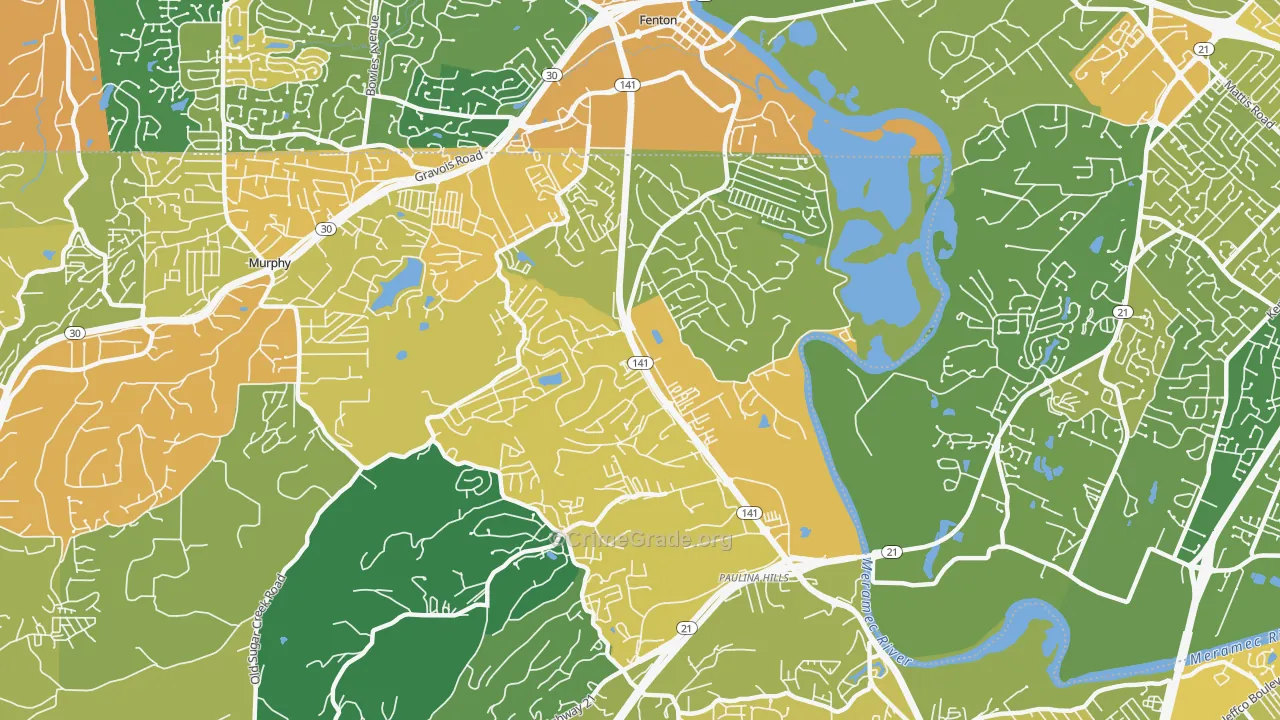 Fenton Area, Fenton, MO Map of Assault Rates