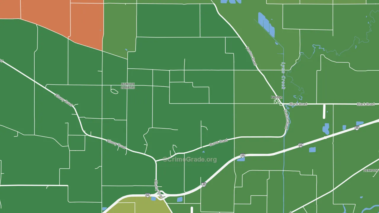 Fenton, IL Map of Assault Rates
