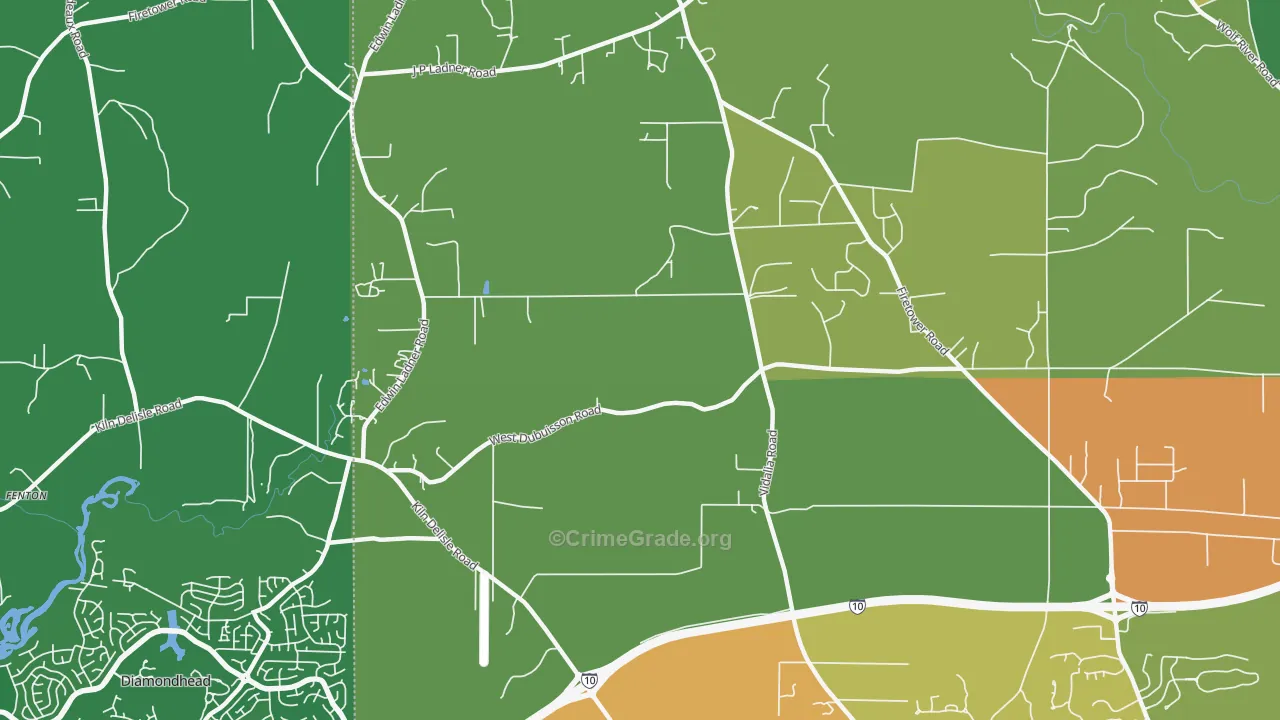 Fenton, MS Map of Assault Rates