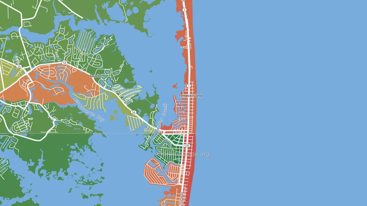Fenwick Island, DE Map of Assault Rates