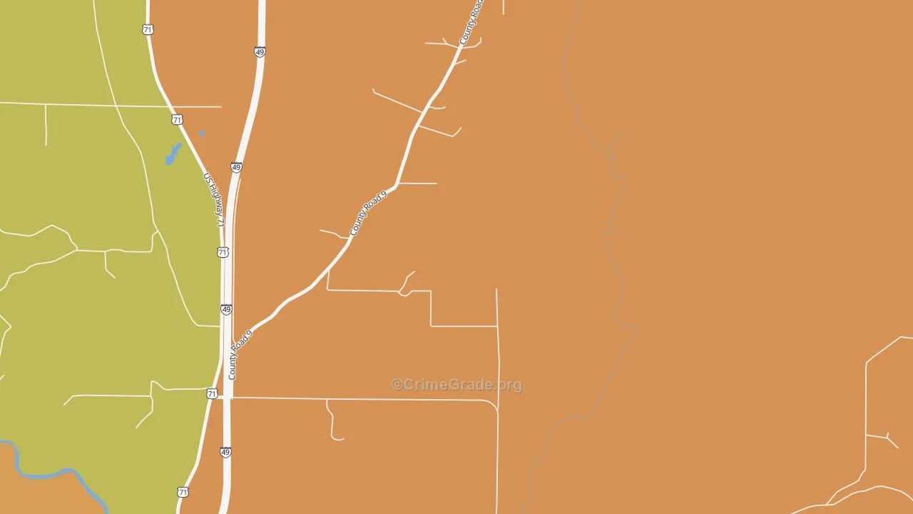Ferguson Crossroads, AR Map of Assault Rates