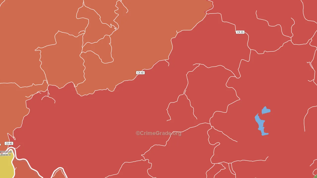 Ferguson, WV Map of Assault Rates