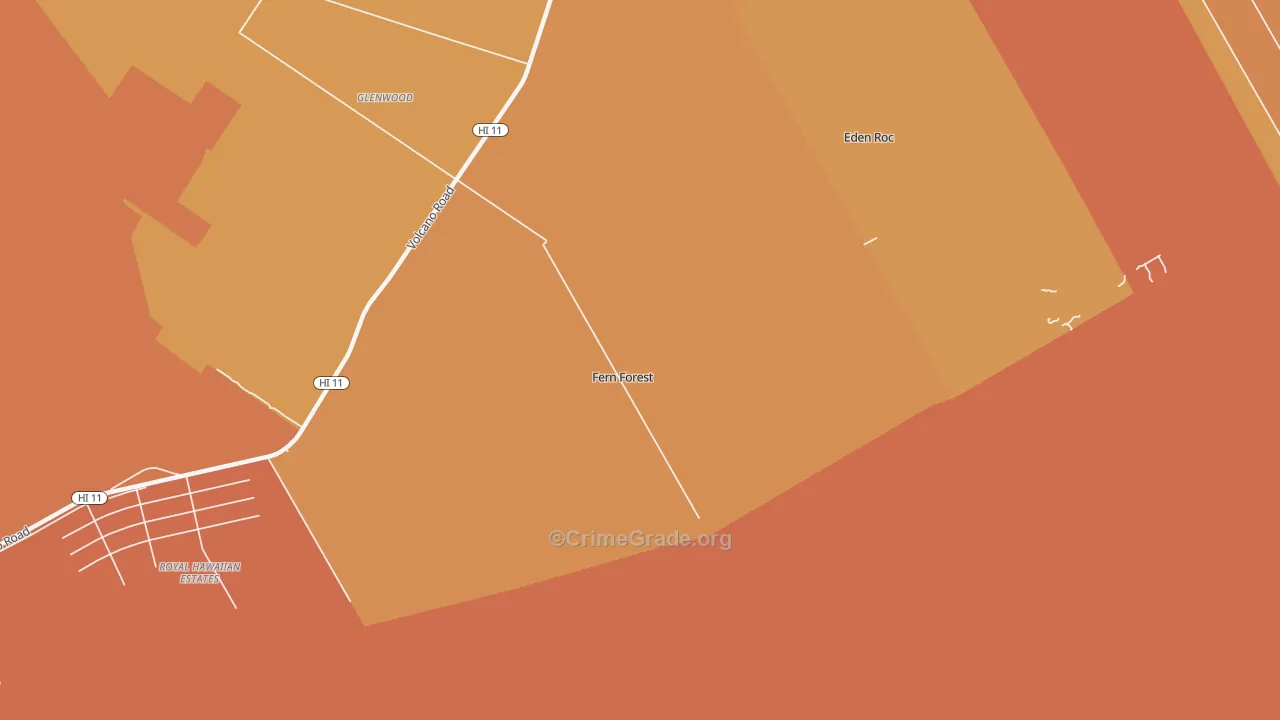 Fern Forest, HI Map of Assault Rates