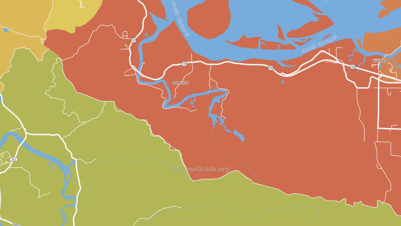Fern Hill, OR Map of Assault Rates