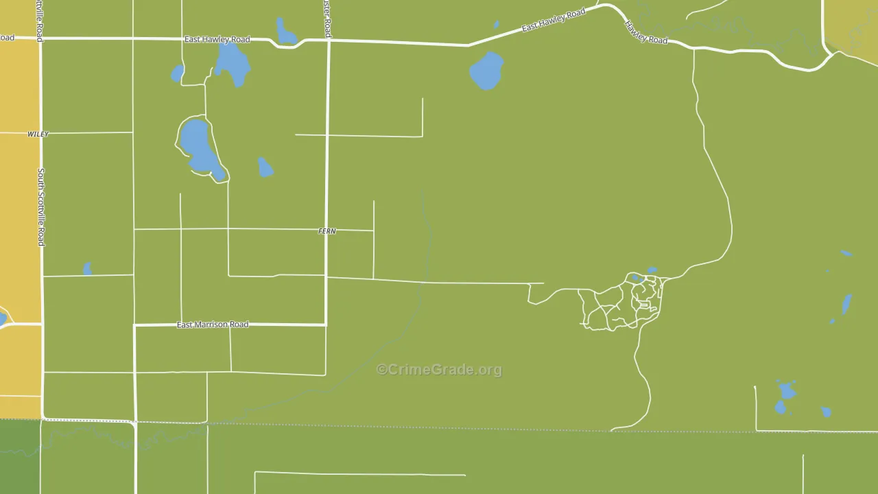 Fern, MI Map of Assault Rates
