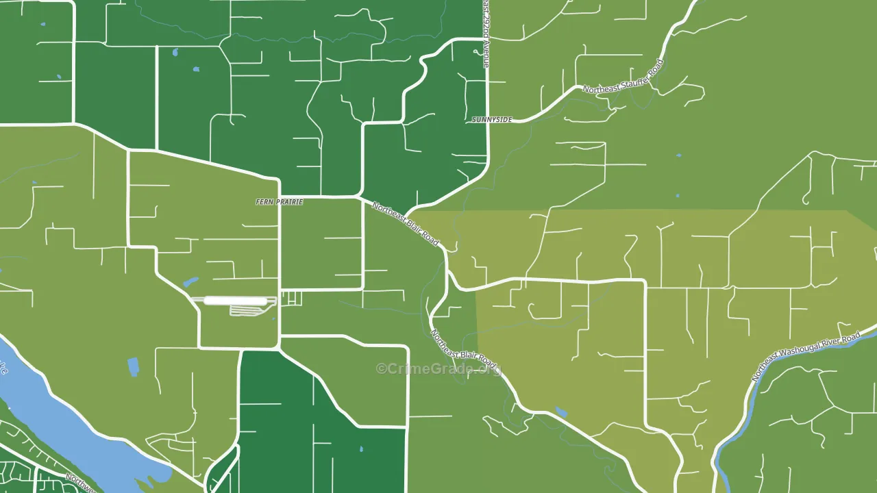 Fern Prairie, WA Map of Assault Rates