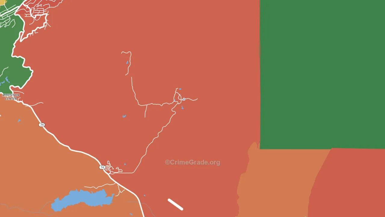 Fern Valley, CA Map of Assault Rates