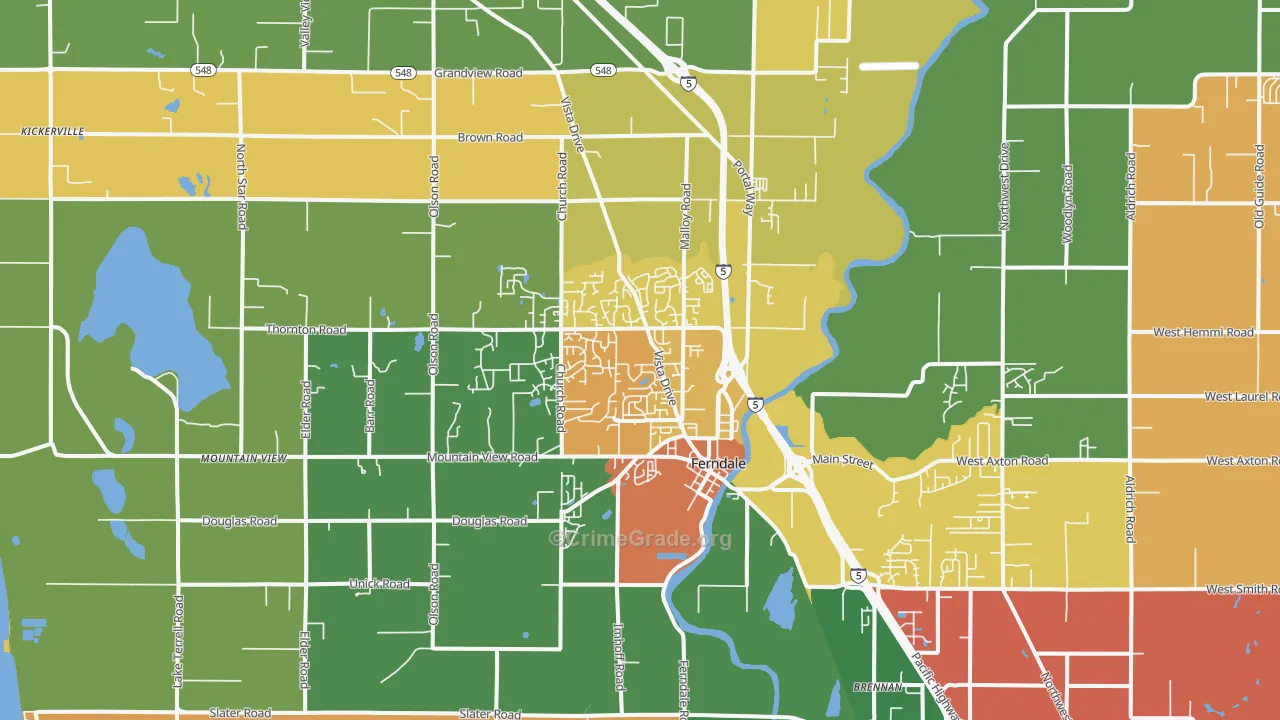 Ferndale, WA Map of Assault Rates