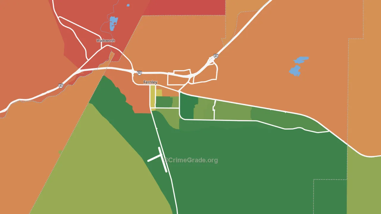 Fernley, NV Map of Assault Rates