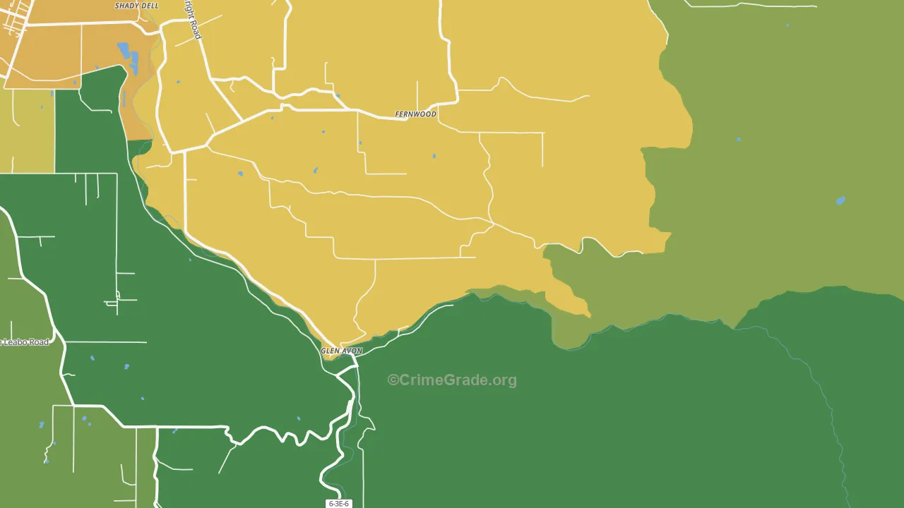 Fernwood, OR Map of Assault Rates