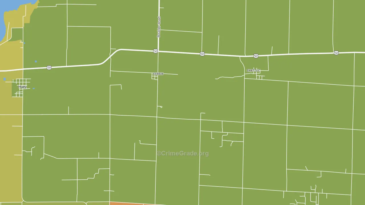 Ferrin, IL Map of Assault Rates