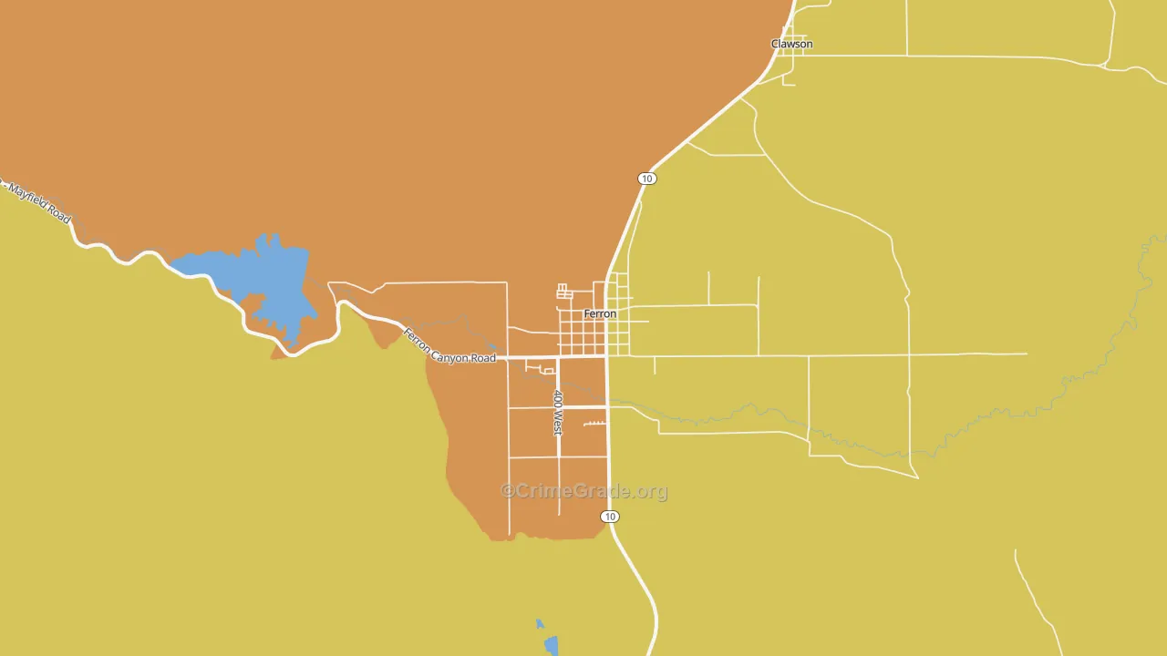 Ferron, UT Map of Assault Rates