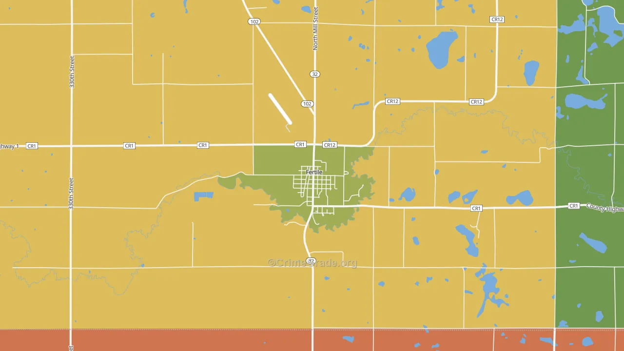 Fertile, MN Map of Assault Rates