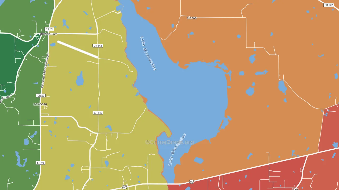 Festus, FL Map of Assault Rates