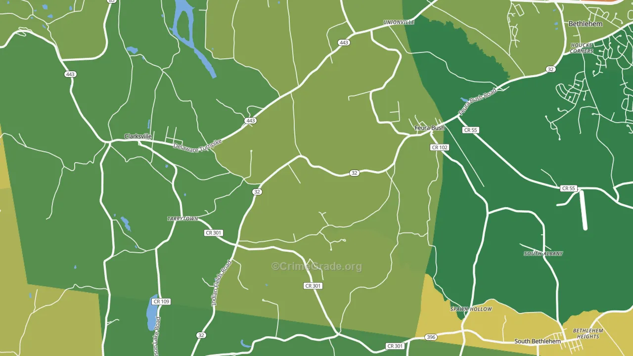 Feura Bush, NY Map of Assault Rates