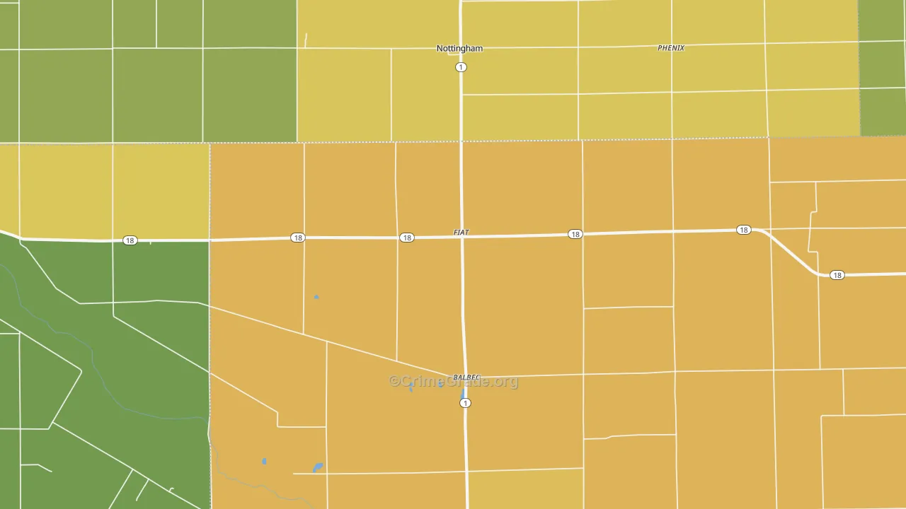 Fiat, IN Map of Assault Rates