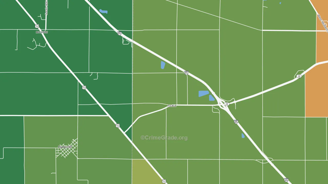 Fickle, IN Map of Assault Rates