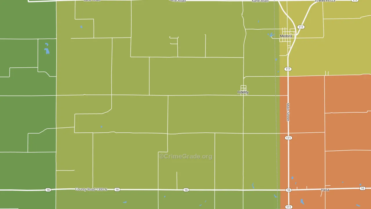 Fidelity, IL Map of Assault Rates