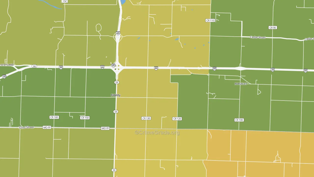 Fidelity, MO Map of Assault Rates