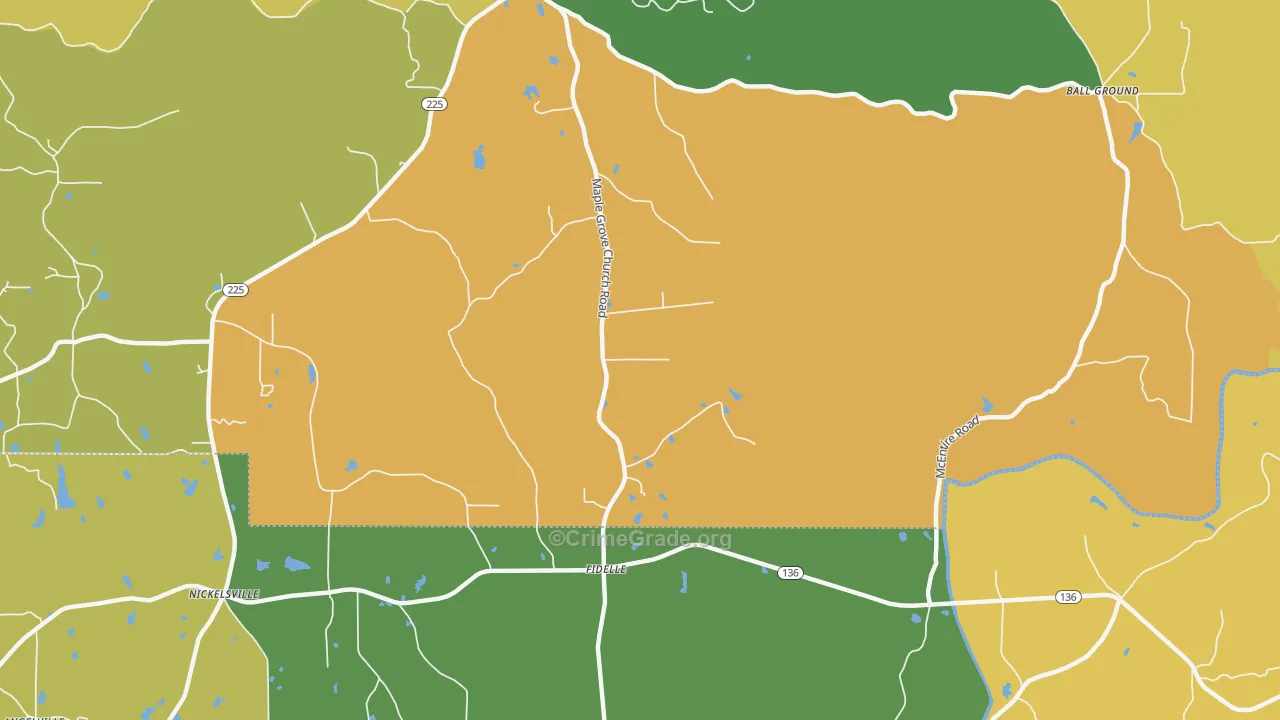 Fidelle, GA Map of Assault Rates