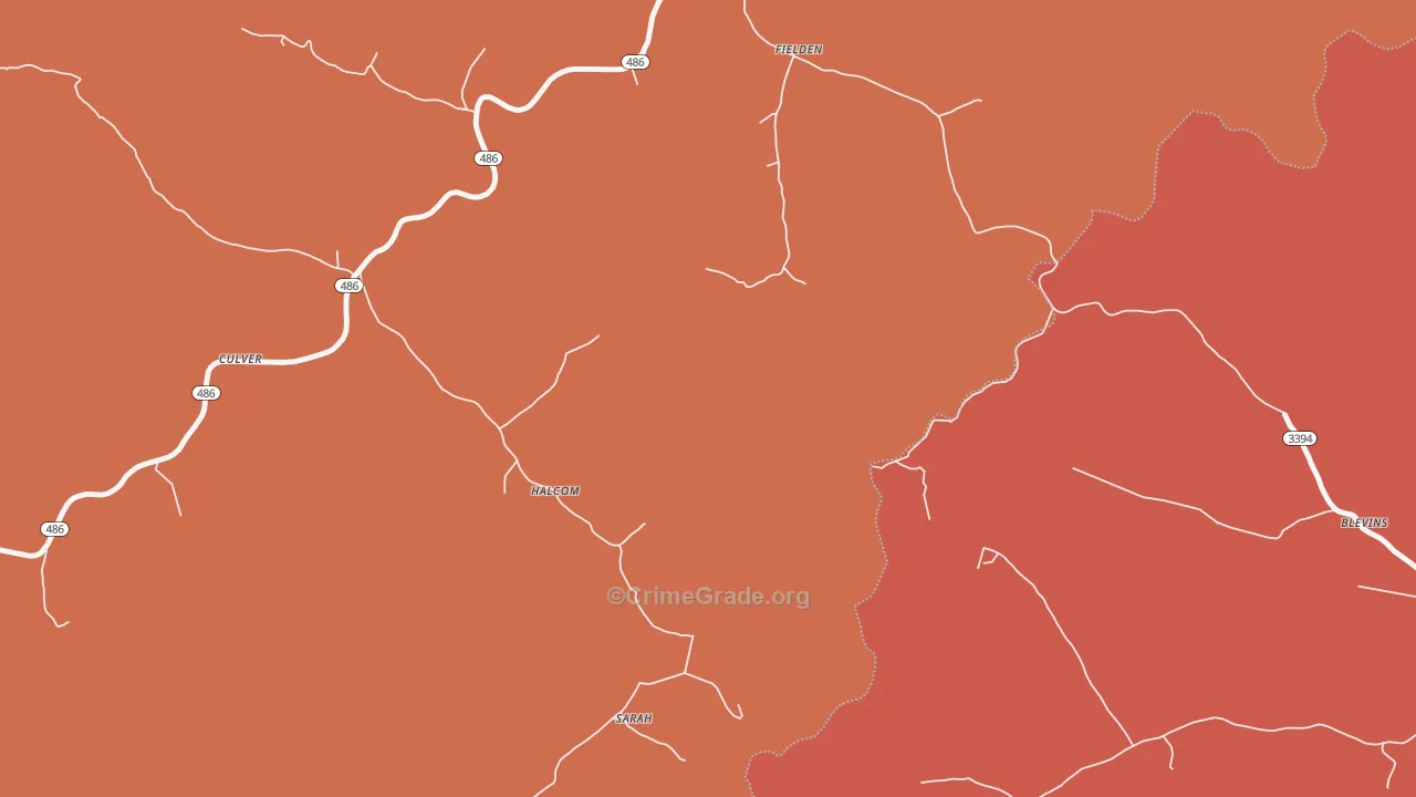 Fielden, KY Map of Assault Rates