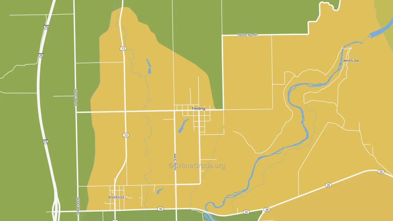 Fielding, UT Map of Assault Rates