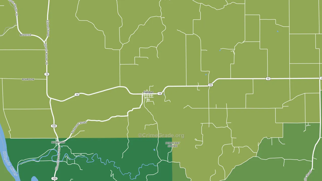 Fieldon, IL Map of Assault Rates