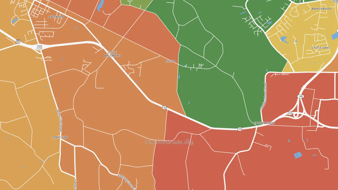 Fields, NC Map of Assault Rates
