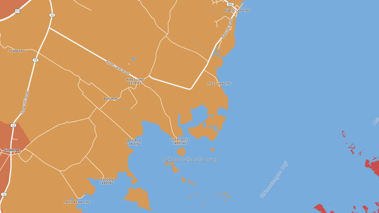 Figgs Landing, MD Map of Assault Rates
