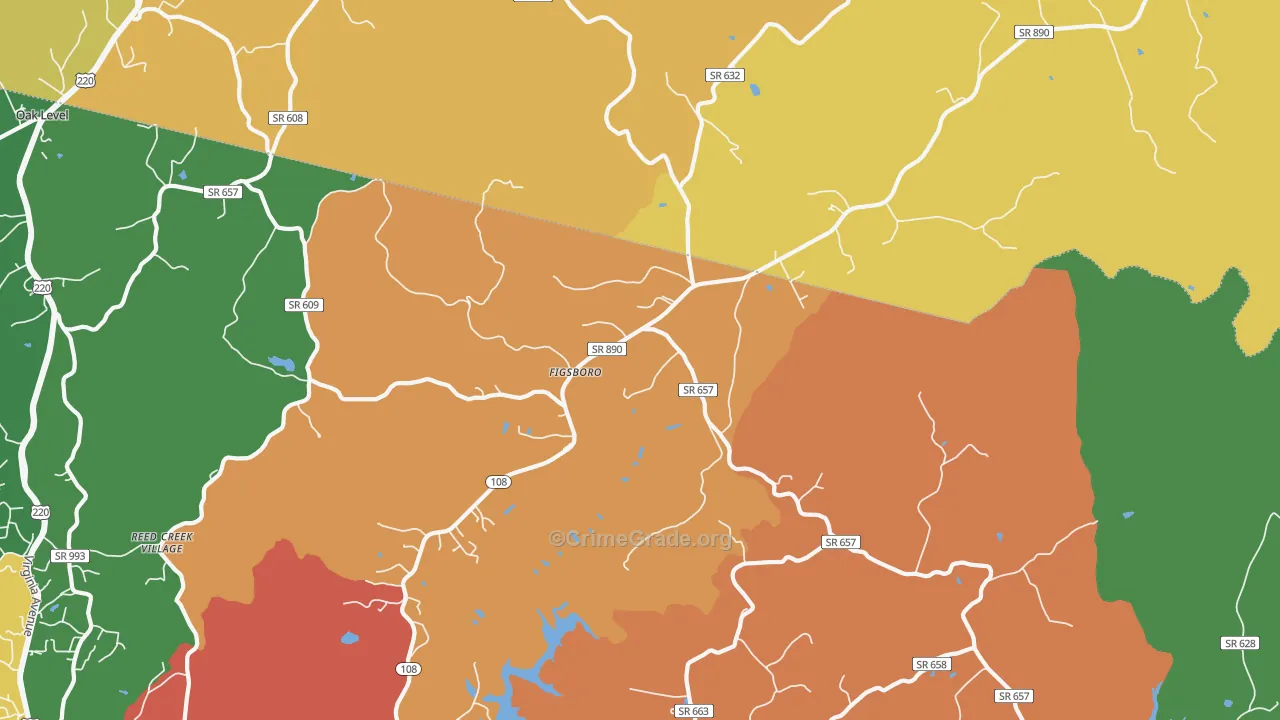 Figsboro, VA Map of Assault Rates