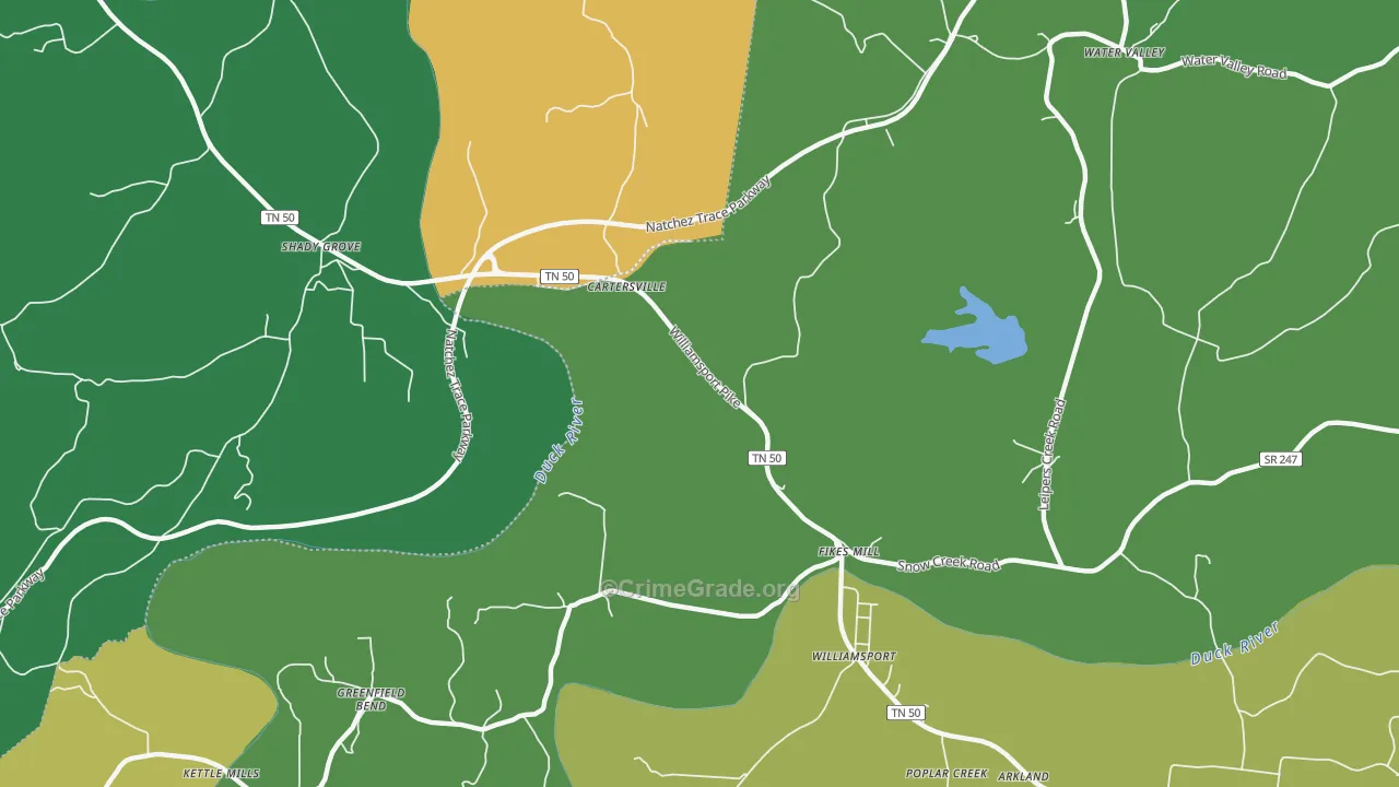 Fikes Mill, TN Map of Assault Rates