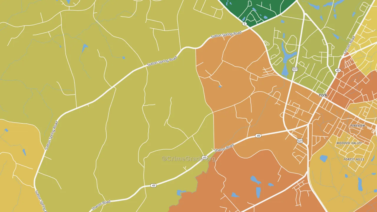 Filbert, SC Map of Assault Rates