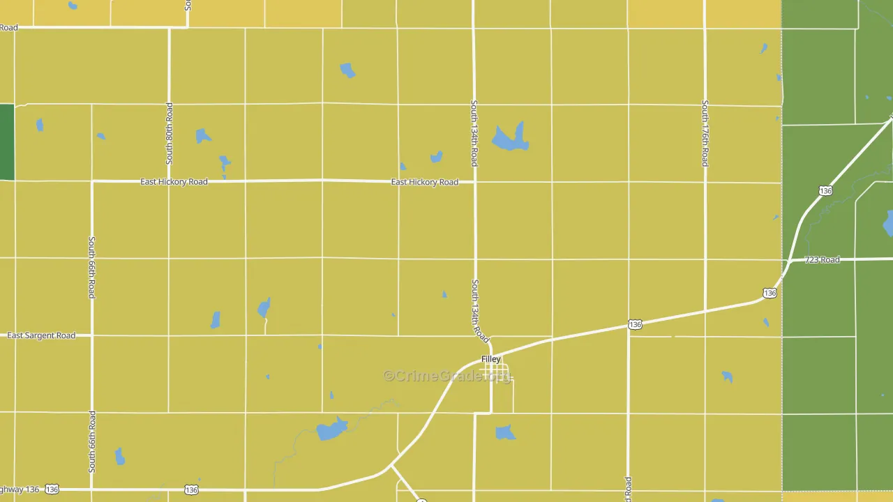 Filley, NE Map of Assault Rates