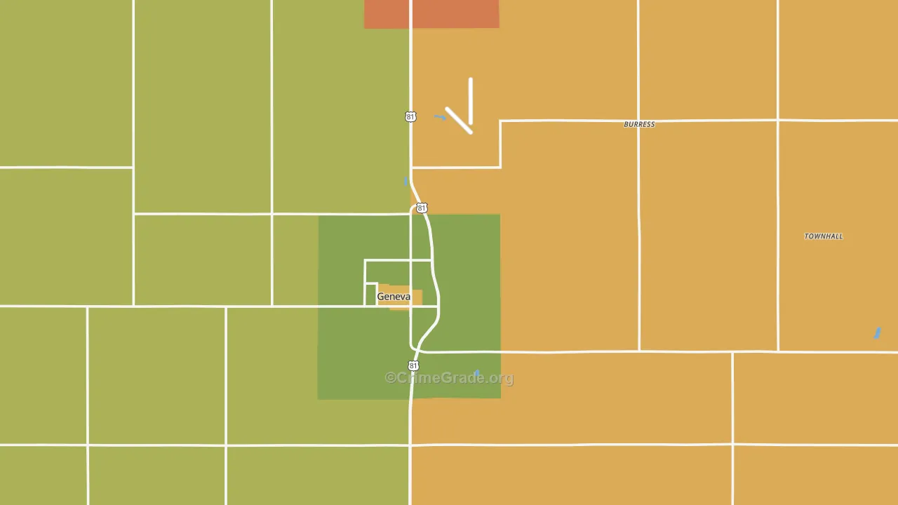 Fillmore County, NE Map of Assault Rates