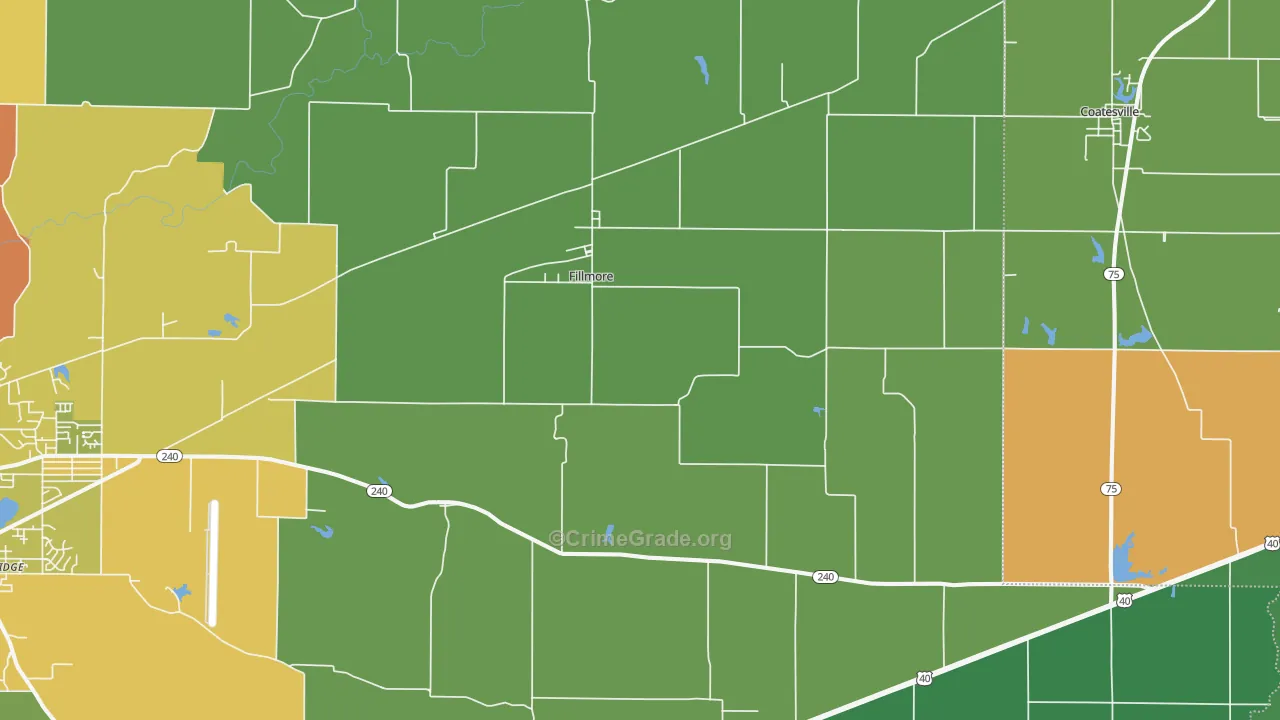 Fillmore, IN Map of Assault Rates