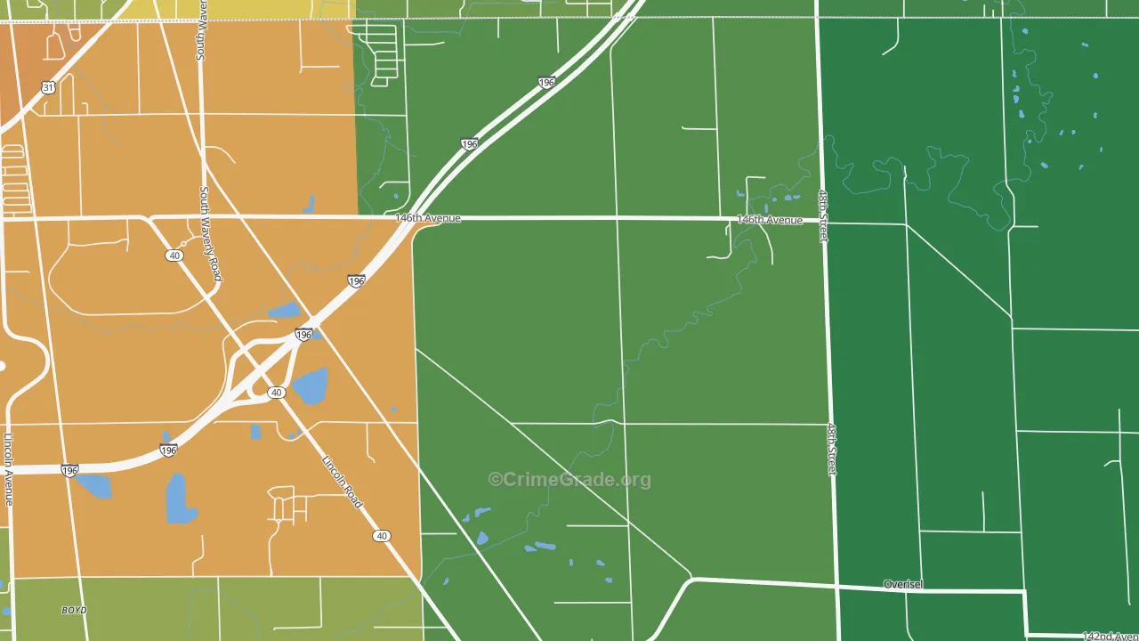 Fillmore, MI Map of Assault Rates