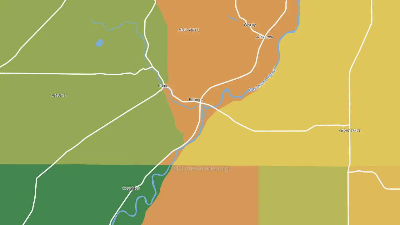 Fillmore, NY Map of Assault Rates