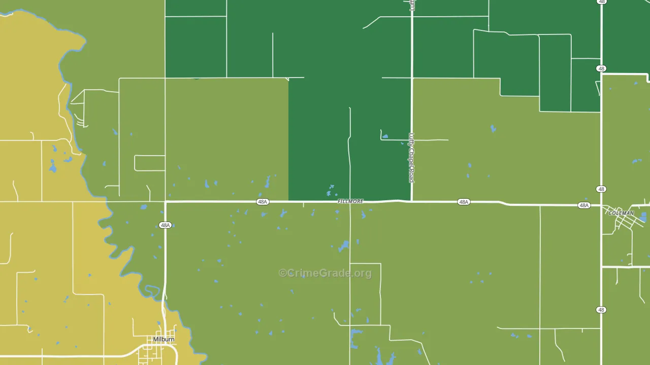 Fillmore, OK Map of Assault Rates