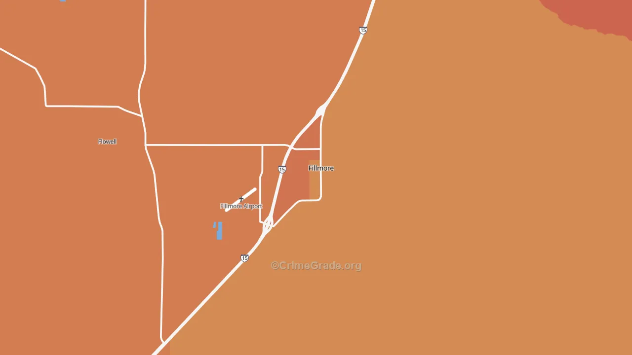Fillmore, UT Map of Assault Rates