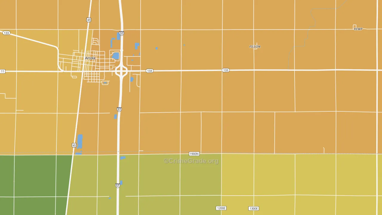 Filson, IL Map of Assault Rates