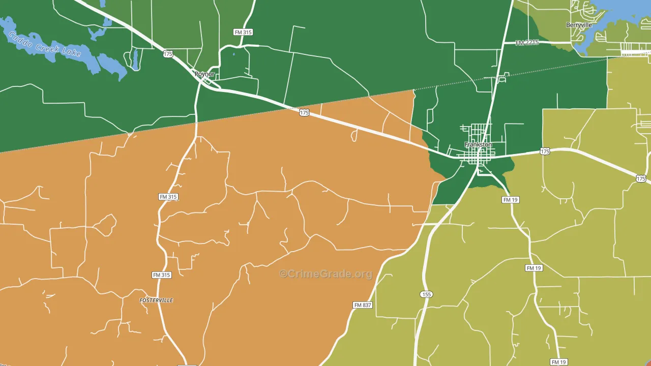 Fincastle, TX Map of Assault Rates