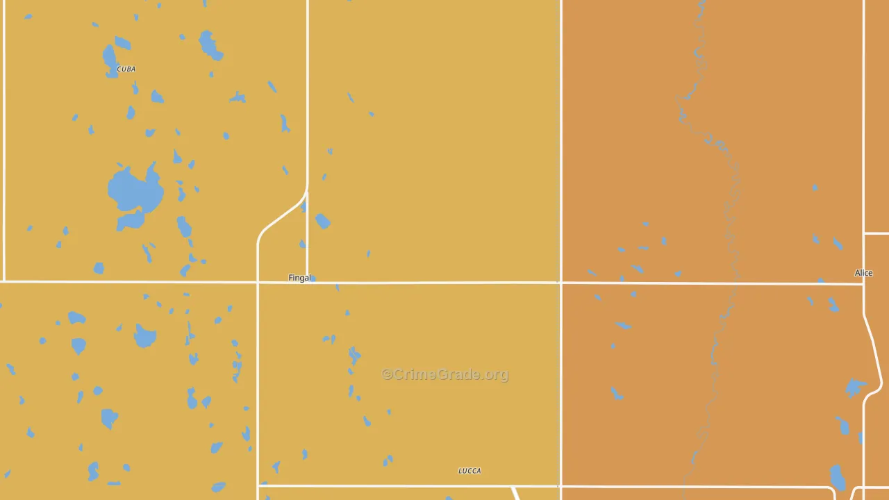 Fingal, ND Map of Assault Rates
